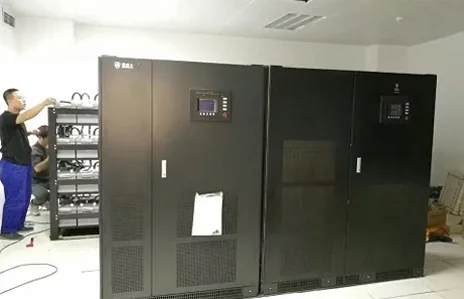 Online UPS cabinets installed on site